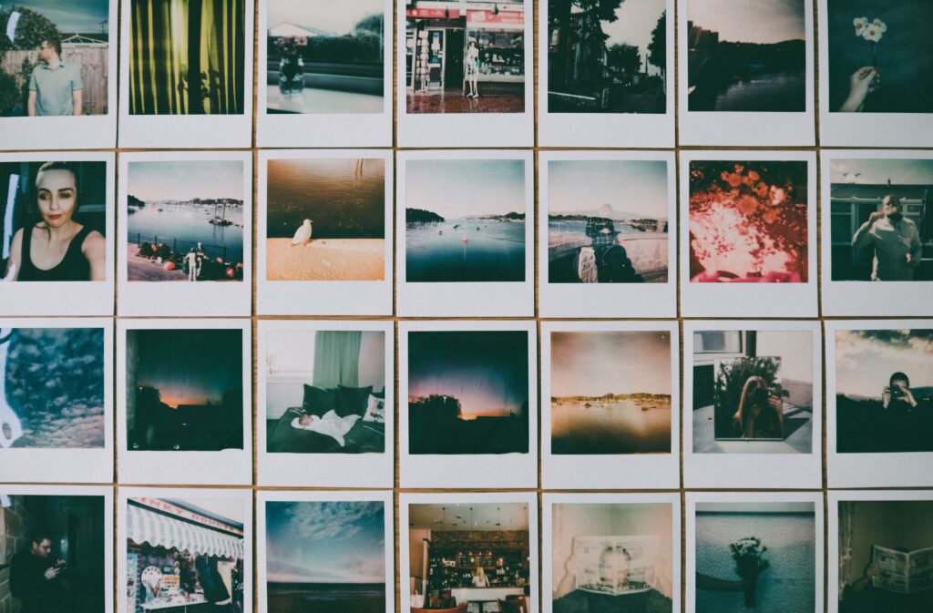 A multi-column responsive layout of images