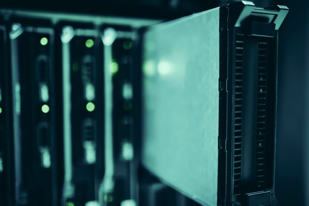 A server rack sitting cool and idle under load