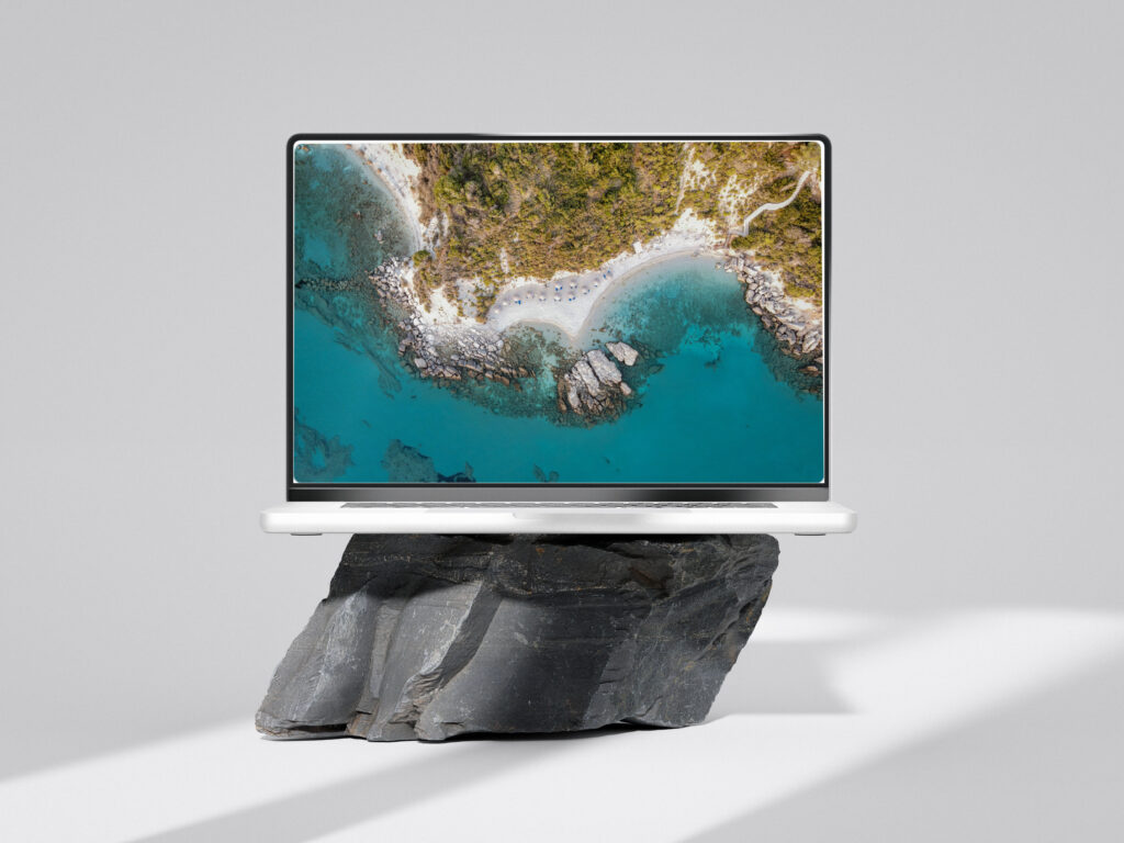 A sharp product image rendered perfectly on a laptop